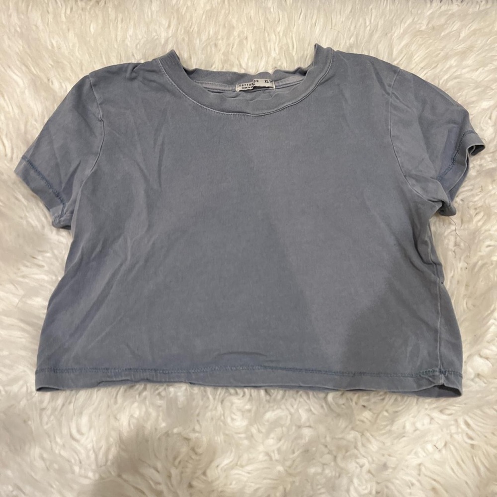 Blue cotton on loose fit cropped t shirt size xs
